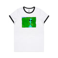 Alien Hedge Meme - Women's Ringer Tee White Black Womens Ringer T-shirt Printed In Australia Sci Fi