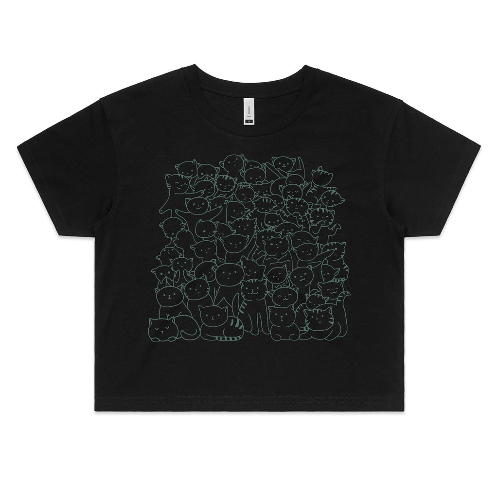 Lots And Lots Of Cats Women's AS Colour Crop Tee