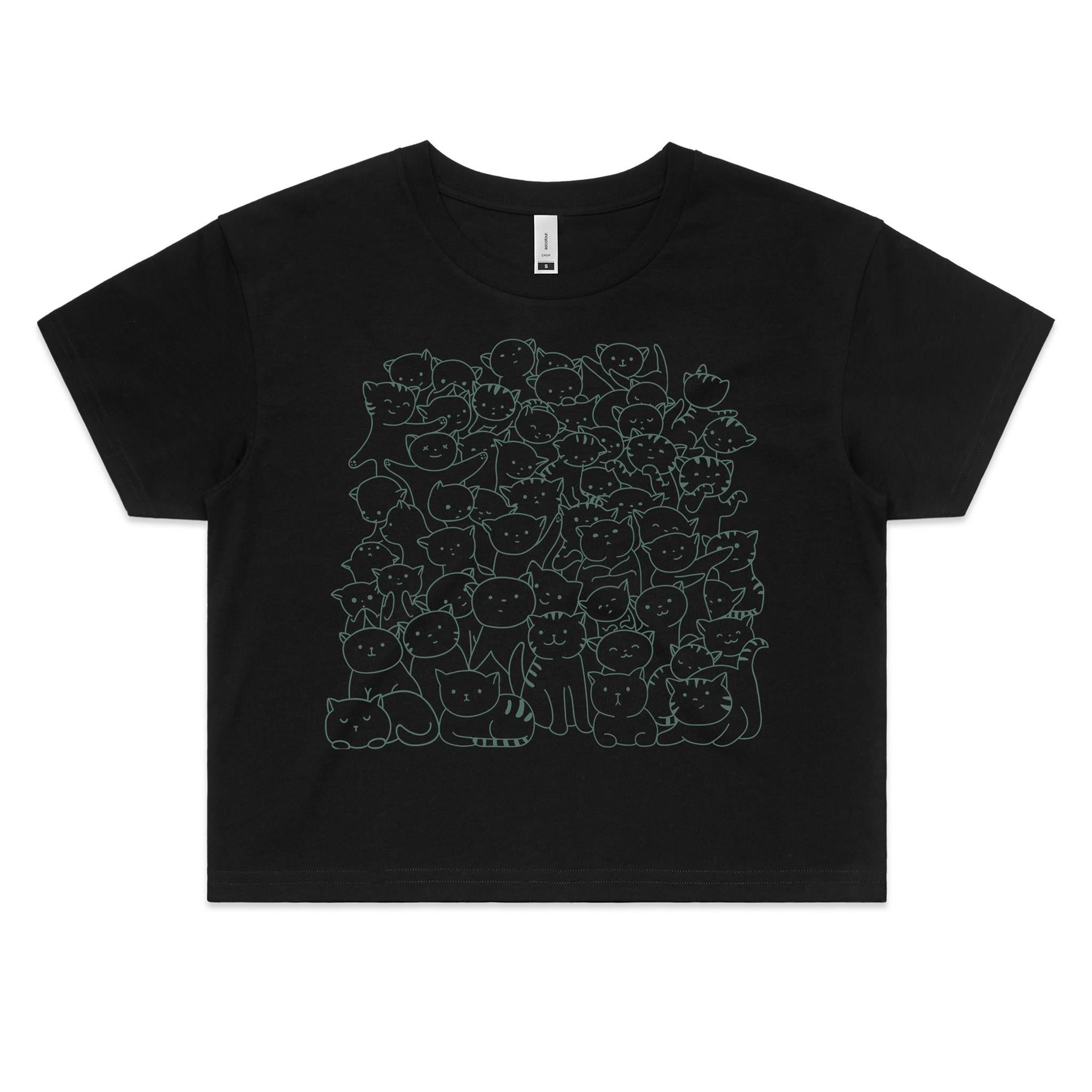 Lots And Lots Of Cats Women's AS Colour Crop Tee