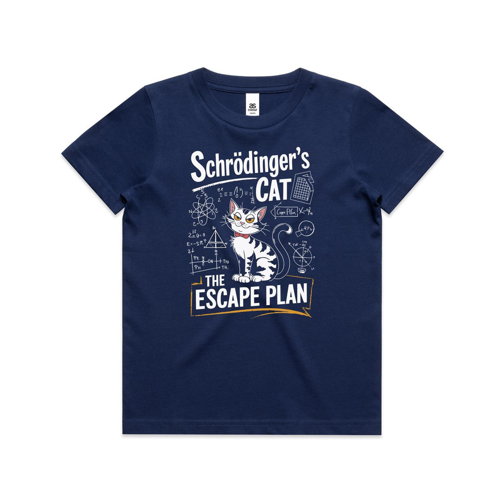 Schrodinger's Cat The Escape Plan Kids AS Colour T-shirt