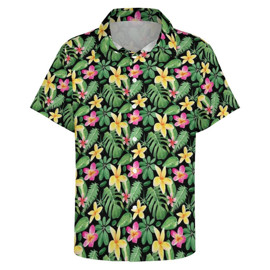 Frangipani Women's Collared Pocketless Short Sleeve Shirt