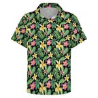 Frangipani Women's Collared Pocketless Short Sleeve Shirt