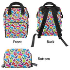 Graphic 80's Multi-Function Backpack, Nappy / Diaper Bag Multi-function Backpack, Nappy / Diaper Bag Printed Offshore Retro