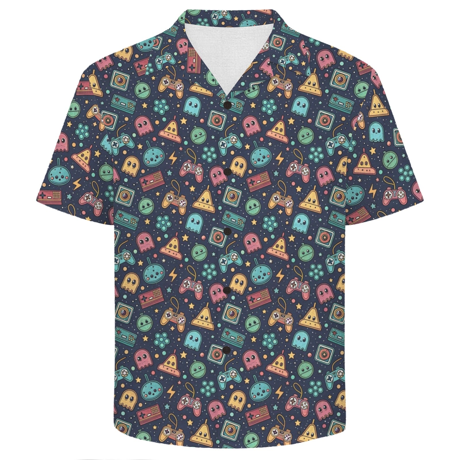 Video Game Men's Crinkle Hawaiian Shirt