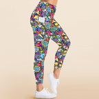 Sticker Music - Women's High Waist Pockets Yoga Leggings