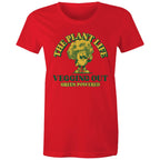 The Plant Life, Vegetarian - Womens T-shirt Red Womens T-shirt Plants Printed In Australia
