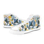 Mosaic - Men's High Top Canvas Shoes