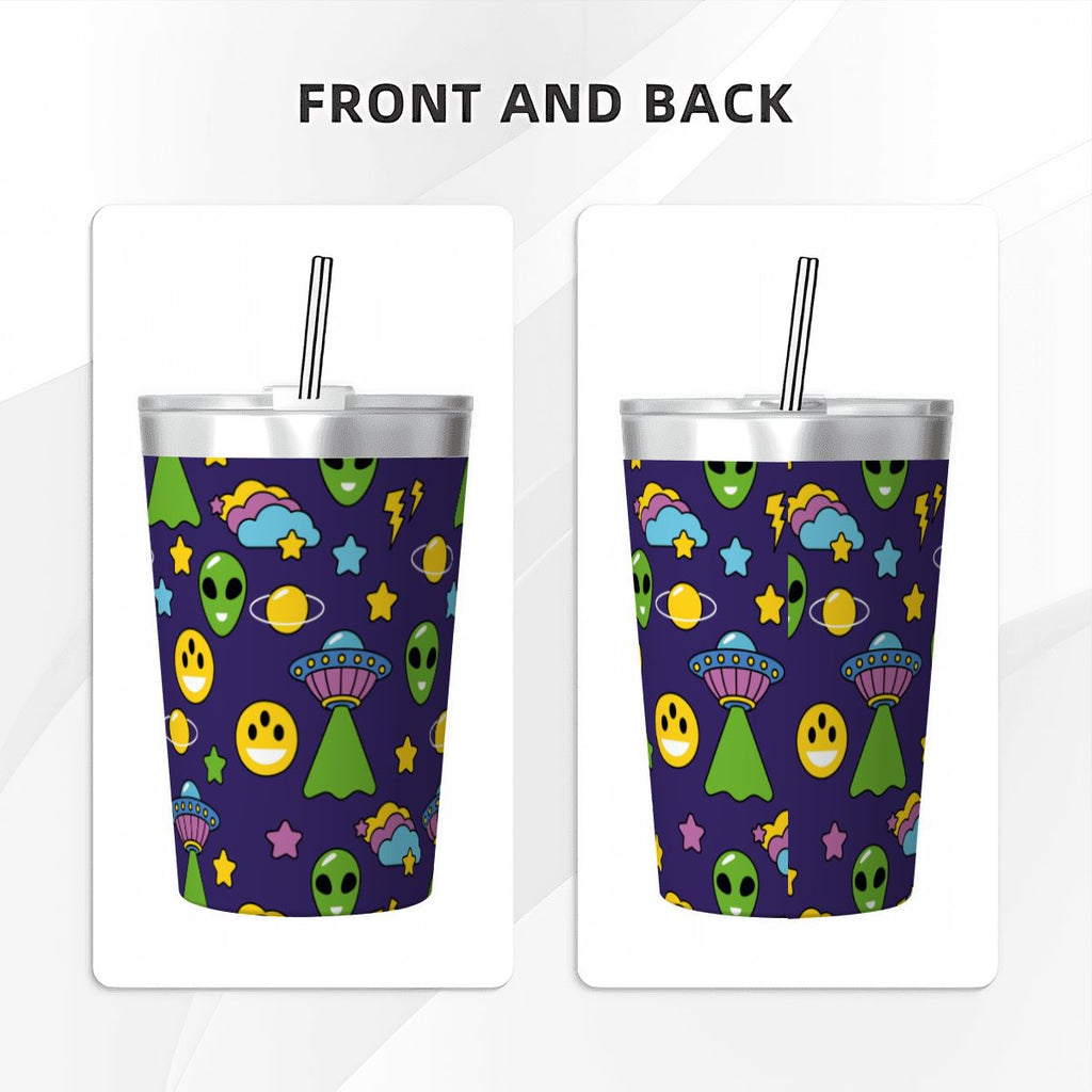 Groovy Alien And UFO Small Stainless Steel Travel Mug Cup 12oz/350ml