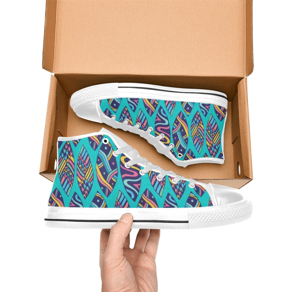 Aloha Surfboards - Kids High Top Canvas Shoes