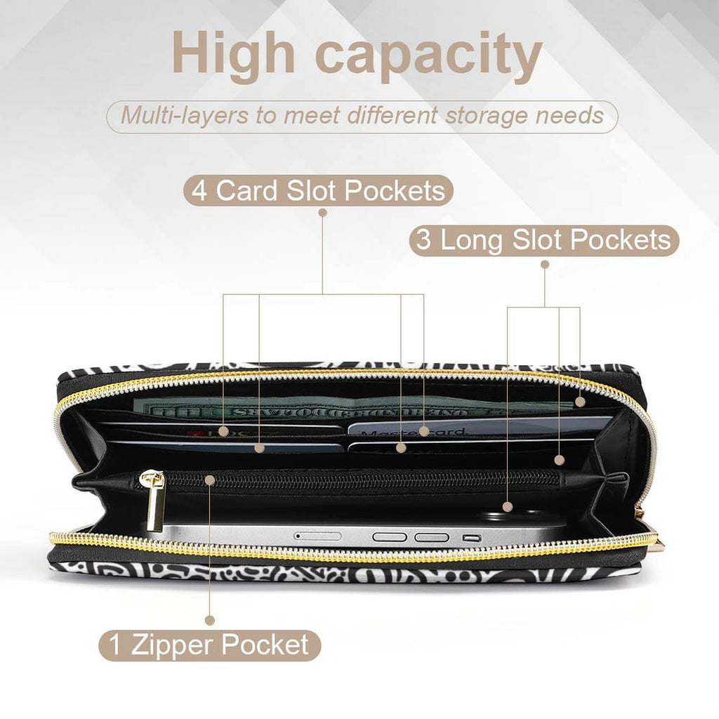 Black And White -  PU Leather Wallet