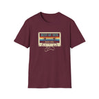 Turning 50, Best Of 1976, Cassette Tape Unisex Softstyle T-Shirt Maroon Unisex Adult T-shirt Australian Printer Birthday Music Retro