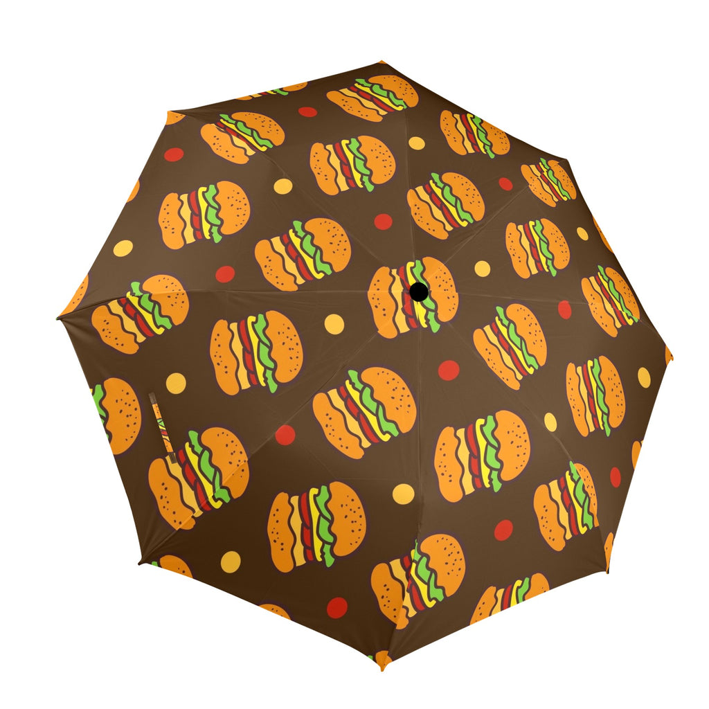 Burgers - Semi-Automatic Foldable Umbrella (Model U12) One Size Semi-Automatic Foldable Umbrella (U12)
