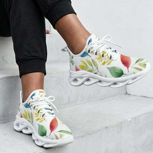 Autumn Leaves Women's Twisted Sole Sneakers Twisted Sole Sneakers for Women Plants Printed Offshore