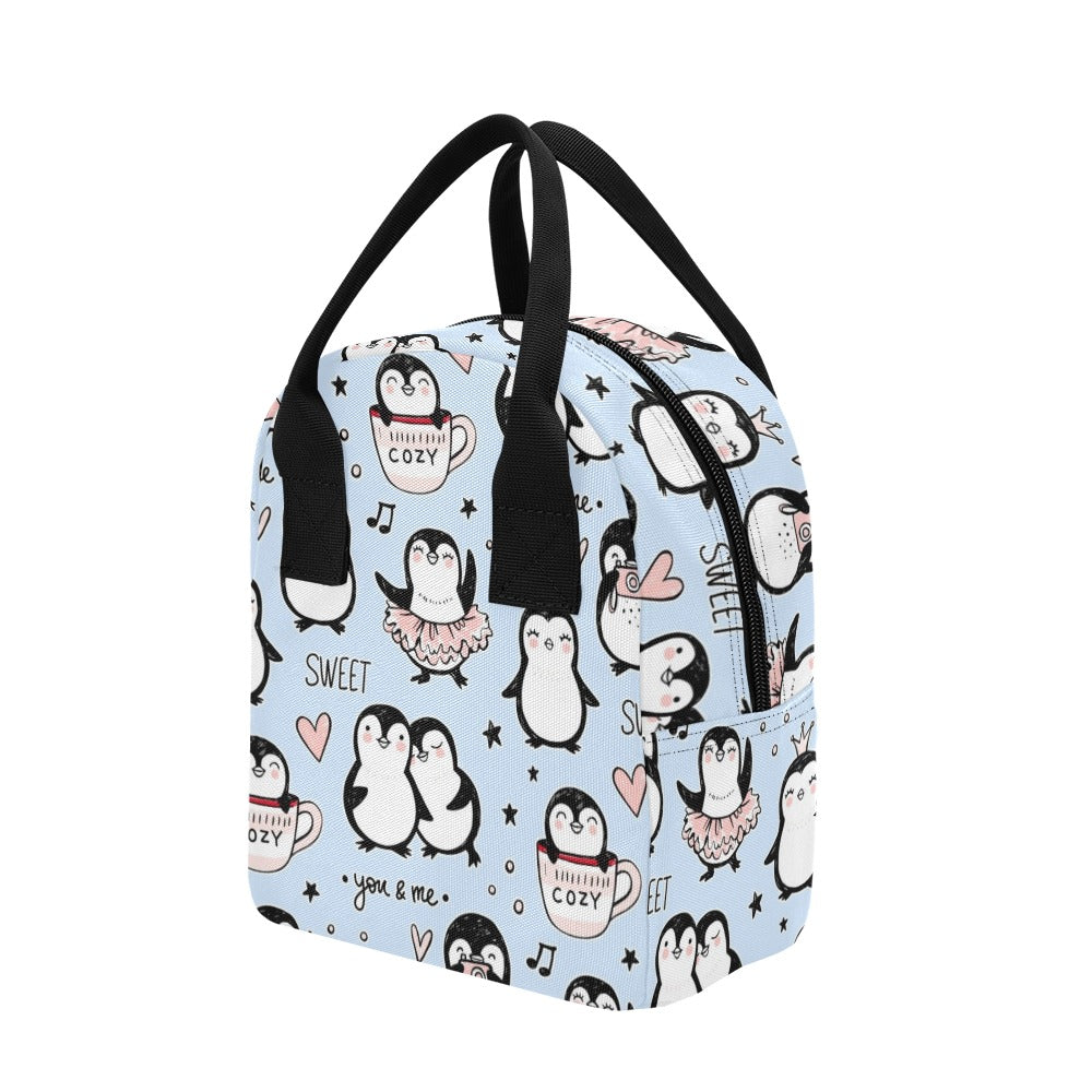 Penguin Love - Zipper Lunch Bag Zipper Lunch Bag Printed Offshore