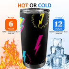 Fun Lightning - 20oz Mobile Tumbler with Lid (Black Lock) 20oz Travel Mug comic Printed Offshore