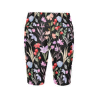 Floral Watercolour Women's Bike Shorts With Side Pockets Women's Bike Shorts Plants Printed Offshore