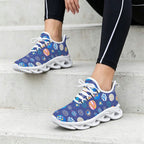 Planets On Blue Women's Twisted Sole Sneakers