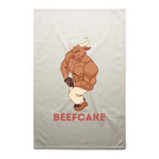 Beefcake - AS Colour Tea Towel Cream One Size Tea Towel Fitness Printed In Australia