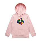 Game Cube - Kids Hoodie Pink Kids Hoodie Printed In Australia