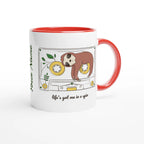 Personalised - Cassette, Life's Got Me In A Spin - White 11oz Ceramic Mug with Colour Inside Personalised 11oz Mug animal customise Globally Fulfilled Music personalise Retro
