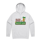 Slow Down And Enjoy Life, Palm Tree - Mens Hoodie White Marle Mens Hoodie Printed In Australia Summer