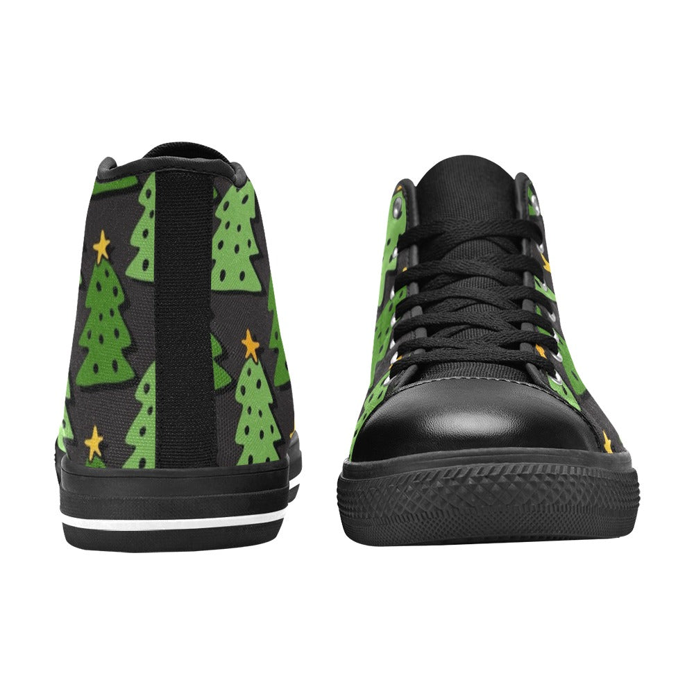 Christmas Trees - Men's High Top Canvas Shoes