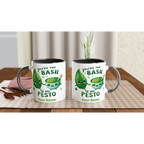 Personalised - You're The Basil To My Pesto, Valentine - White 11oz Ceramic Mug with Colour Inside Personalised 11oz Mug