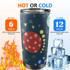 Rocket and Planets In Space - 20oz Mobile Tumbler with Lid (Black Lock) 20oz Travel Mug Printed Offshore Space