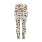 Books And Coffee - Women's High Waist Pockets Yoga Leggings