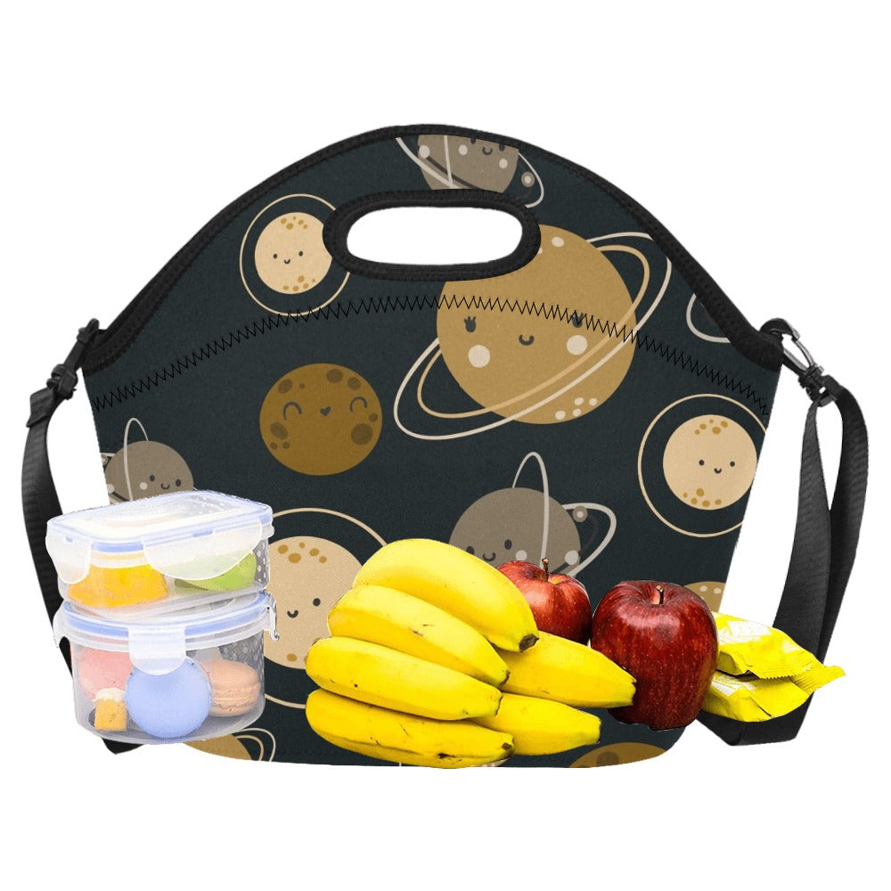 Planets Neoprene Lunch Bag/Large (Model 1669) Neoprene Lunch Bag Printed Offshore Space