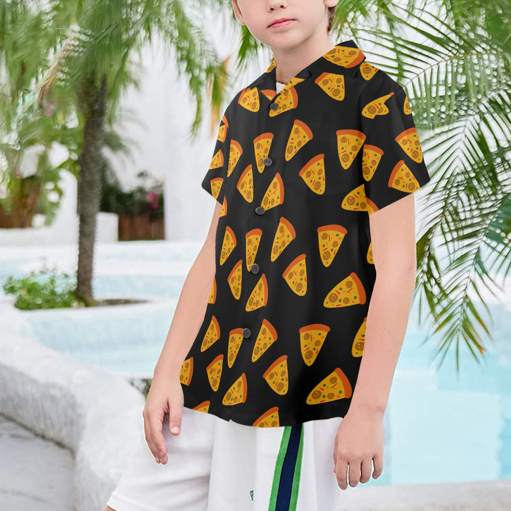 Pizzas Senior Kids Hawaiian Shirt Senior Kids Hawaiian Shirt 8-15 Food Printed Offshore