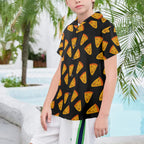 Pizzas Senior Kids Hawaiian Shirt Senior Kids Hawaiian Shirt 8-15 Food Printed Offshore
