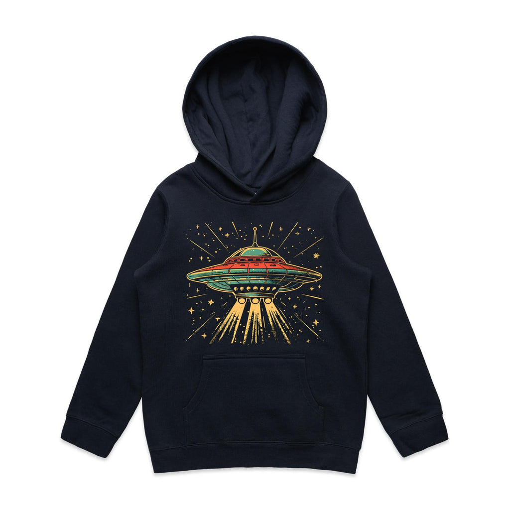 Retro UFO Kid's AS Colour Hoodie