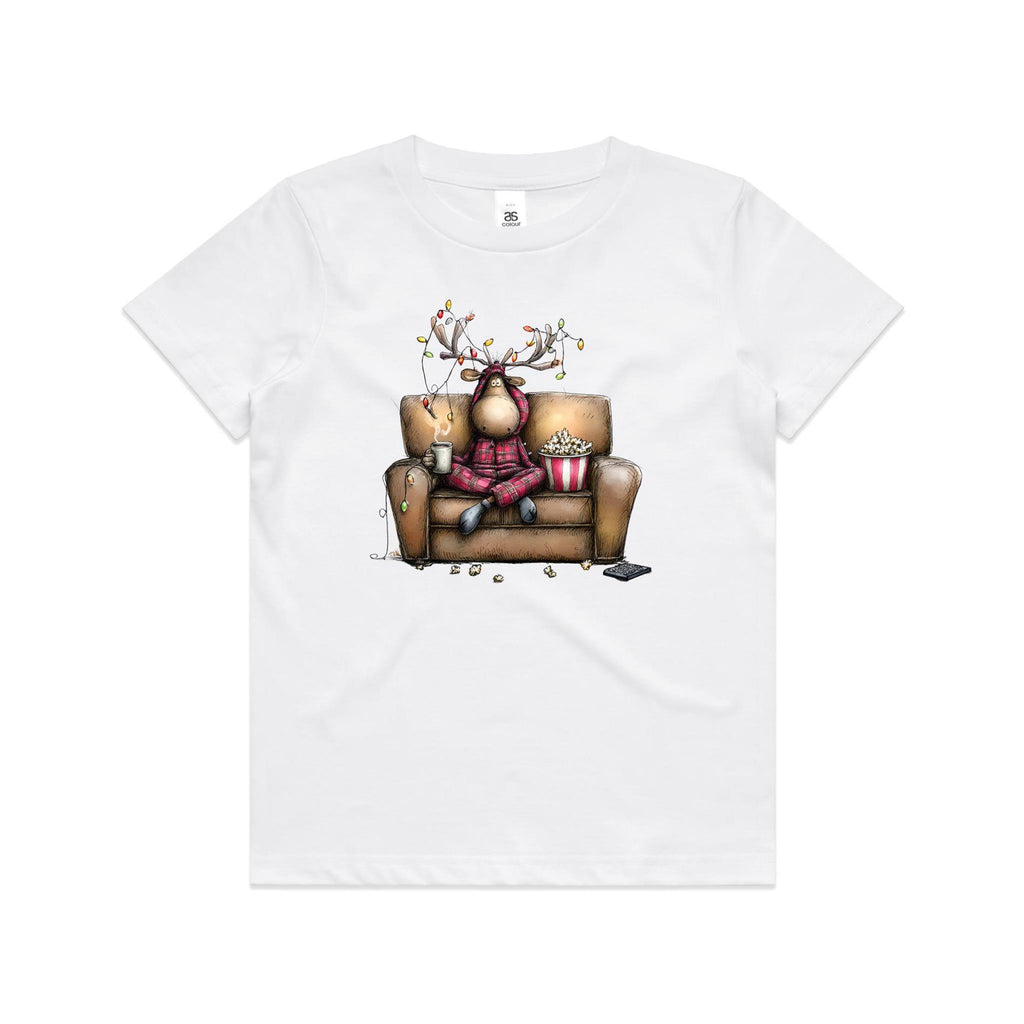 Reindeer, Christmas Movies Watching T-shirt - Kids T-shirt