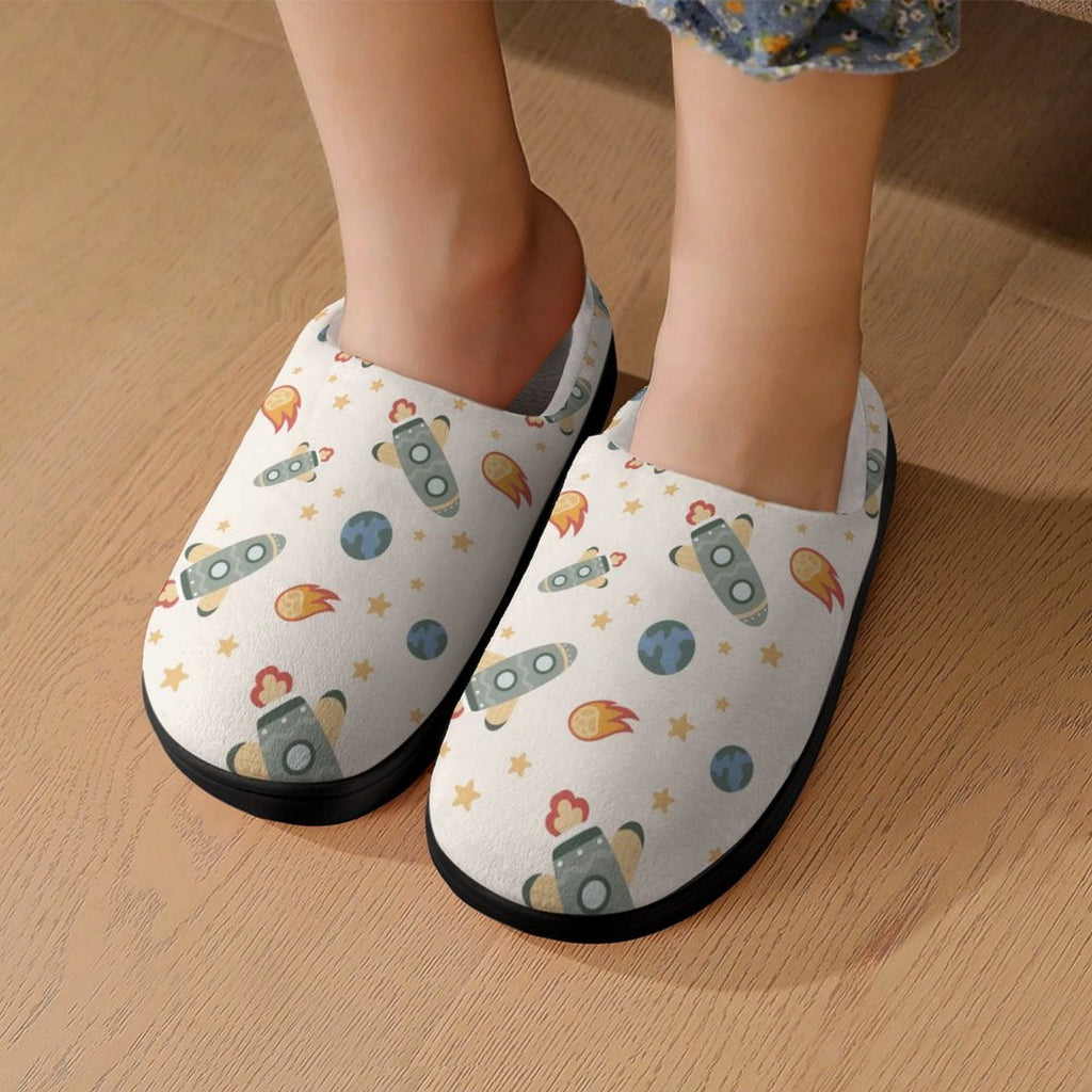 Rockets Kids Cotton Slippers Kids Cotton Slippers Printed Offshore Space