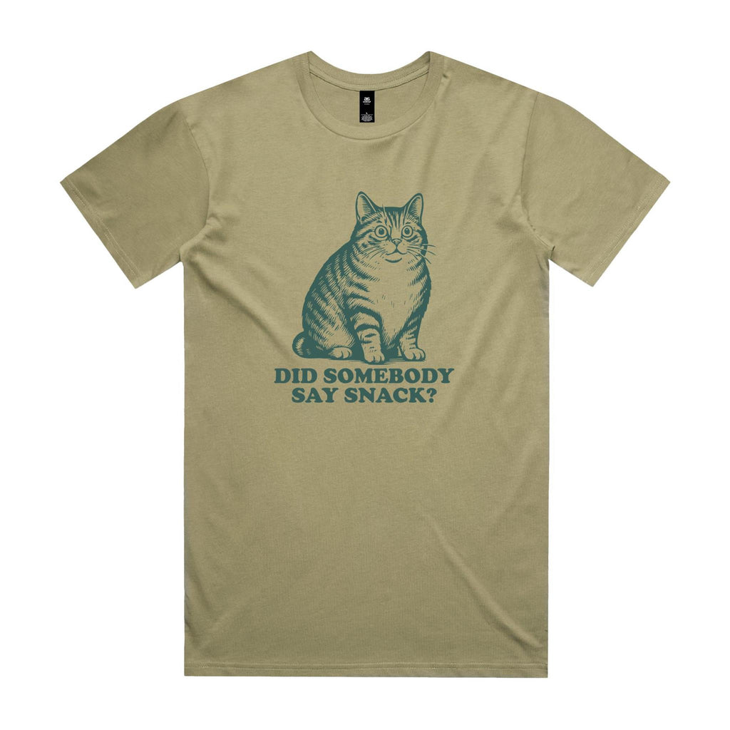 Cat, Did Somebody Say Snack? - Mens T-shirt