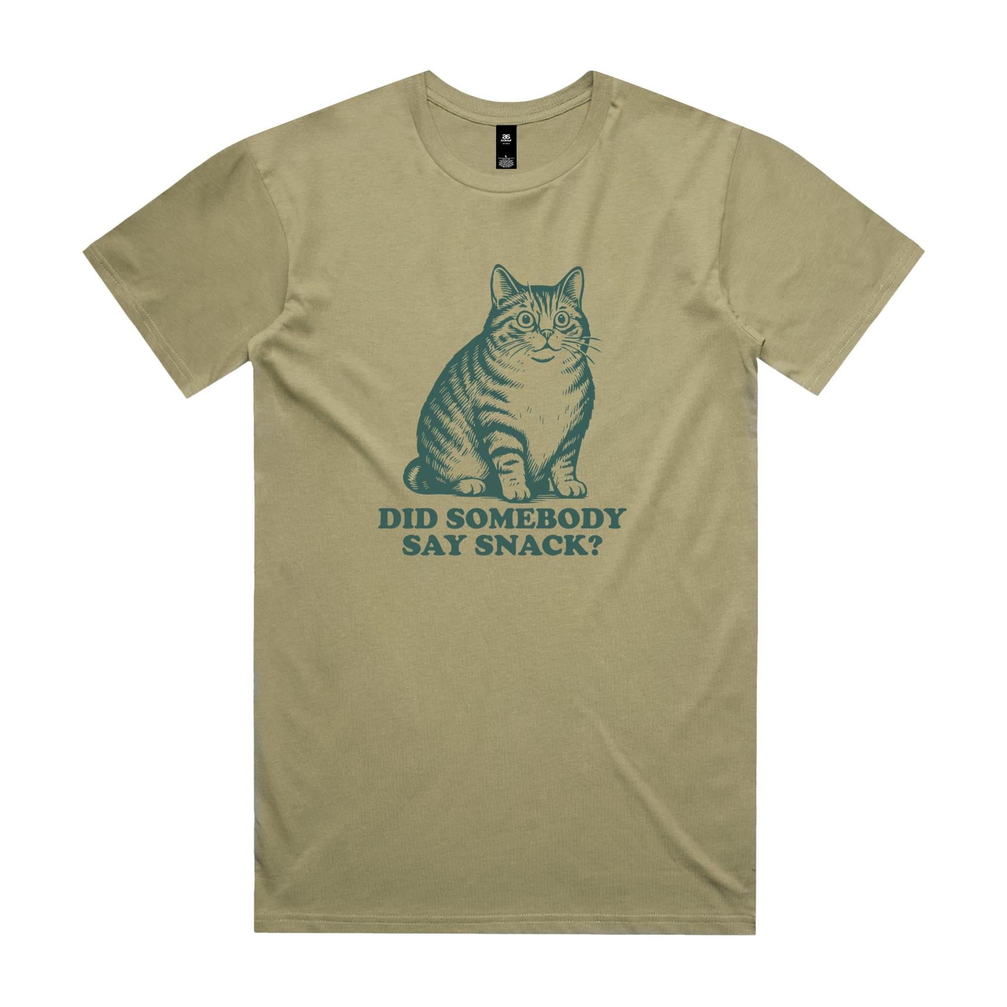 Cat, Did Somebody Say Snack? - Mens T-shirt
