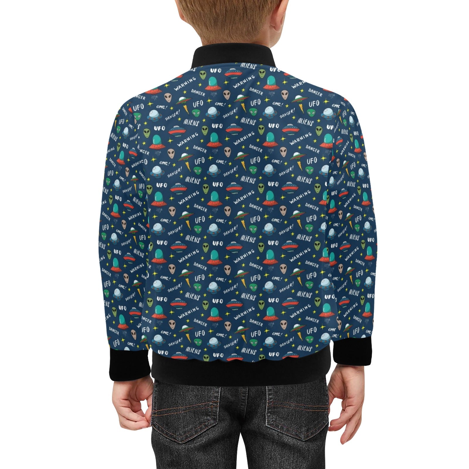 UFO's And Aliens Kids Bomber Jacket Kids Bomber Jacket Printed Offshore Sci Fi