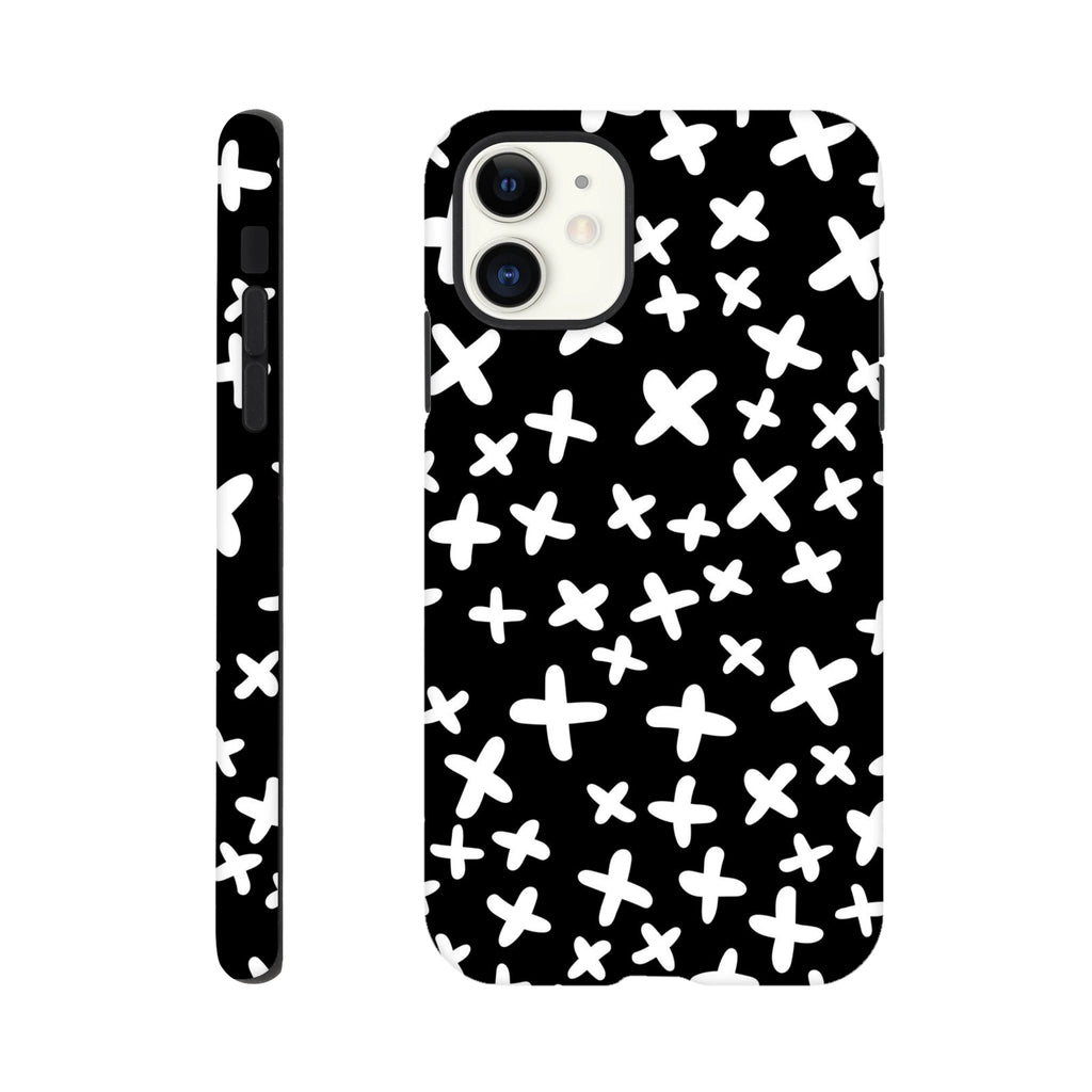 Black And White Crosses - Apple iPhone Tough case iPhone Tough Case Globally Fulfilled