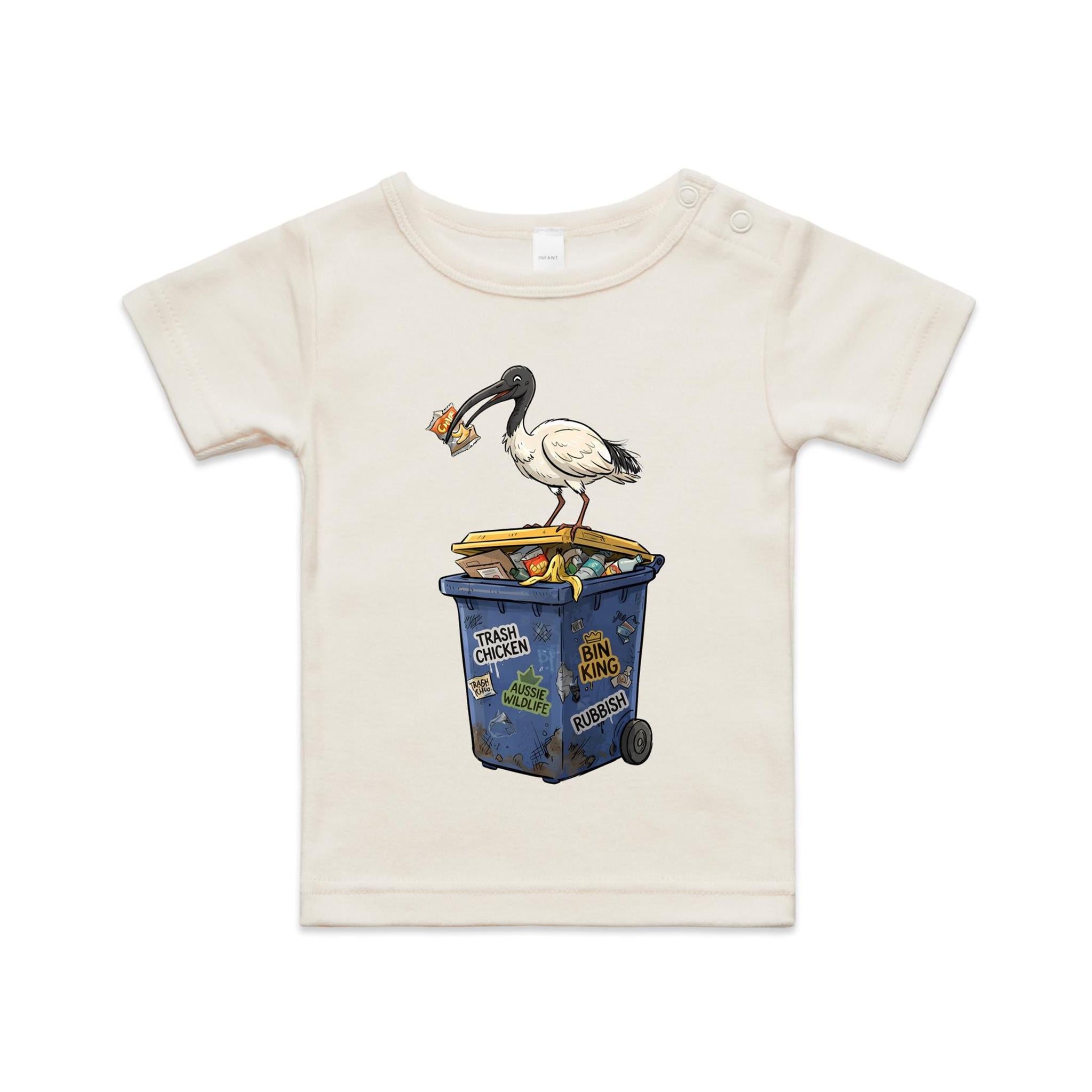 Bin Chicken Australian Ibis AS Colour Baby T-shirt