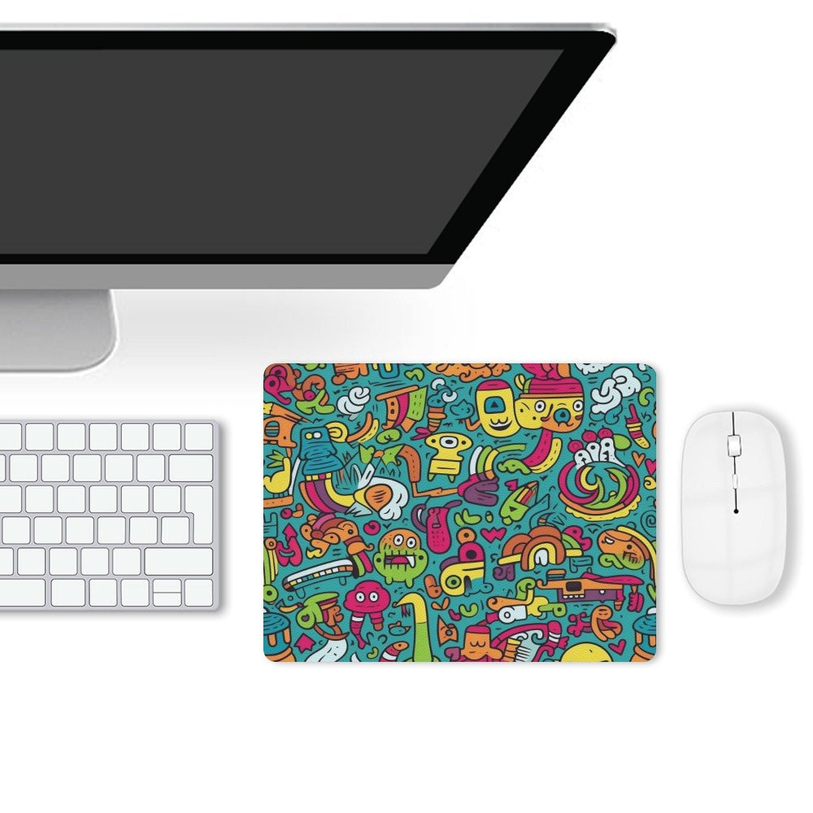 Crazy Creatures - Leather Mouse Pad Leather Mouse Pad Printed Offshore Sci Fi