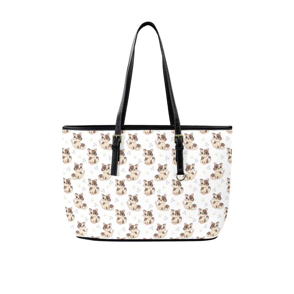 Cheeky Cats PU Leather Tote Bag Large
