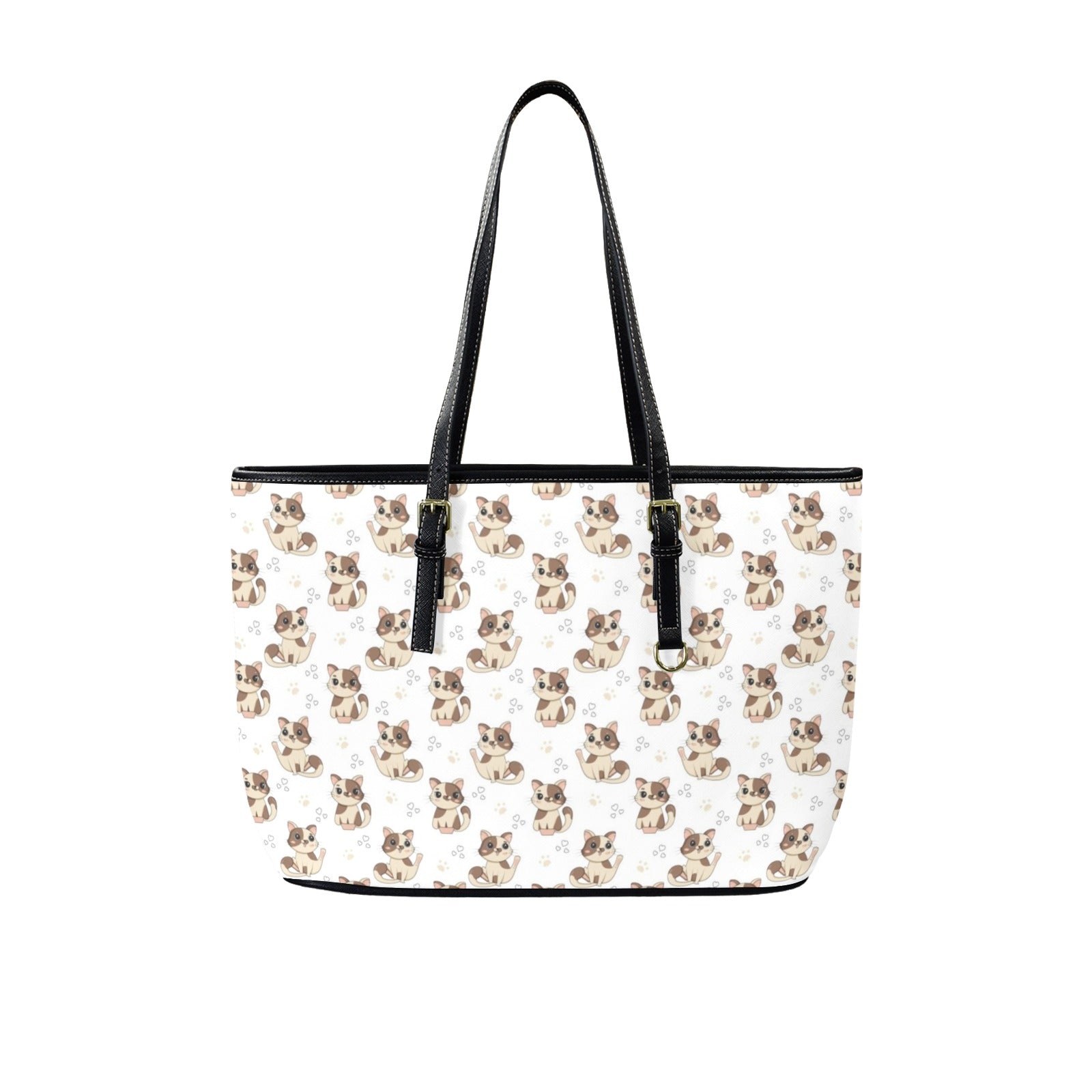 Cheeky Cats PU Leather Tote Bag Large
