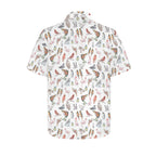 Birds Of A Feather Men's Short Sleeve Hawaiian Shirt Men's Hawaiian Shirt (New) animal Birds Printed Offshore