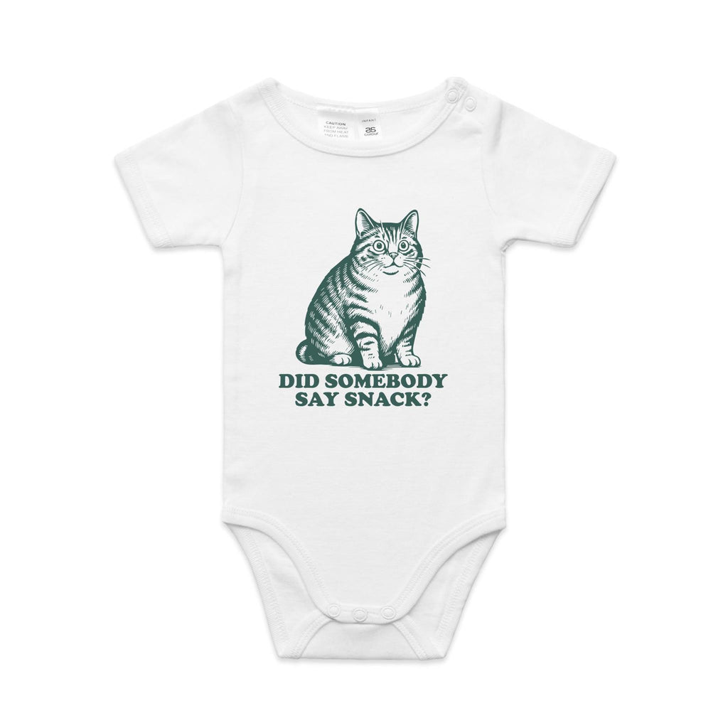 Cat, Did Somebody Say Snack? - Baby Bodysuit