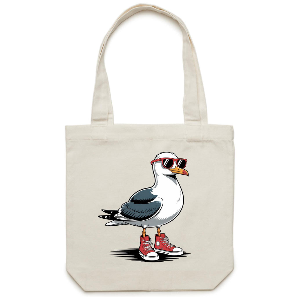 Seagull With Sunglasses And High Tops Canvas Tote Bag