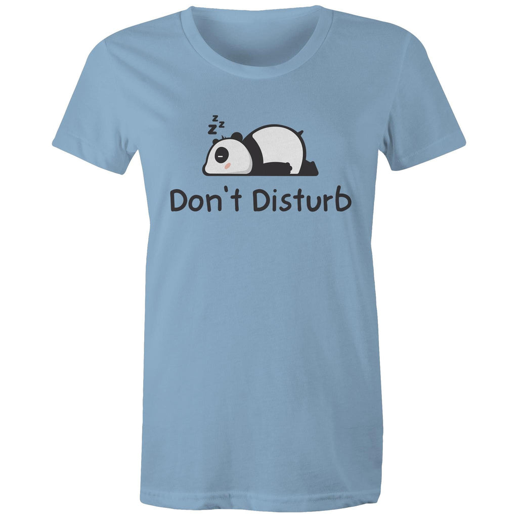 Panda, Don't Disturb - Womens T-shirt Carolina Blue Womens T-shirt animal Printed In Australia