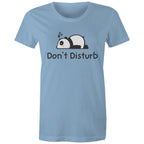 Panda, Don't Disturb - Womens T-shirt Carolina Blue Womens T-shirt animal Printed In Australia
