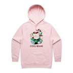 Cool Beans, Coffee - Womens Hoodie Pink Womens Hoodie Coffee Printed In Australia