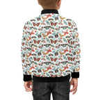 Pretty Moths And Butterflies Kids Bomber Jacket Kids Bomber Jacket animal Printed Offshore